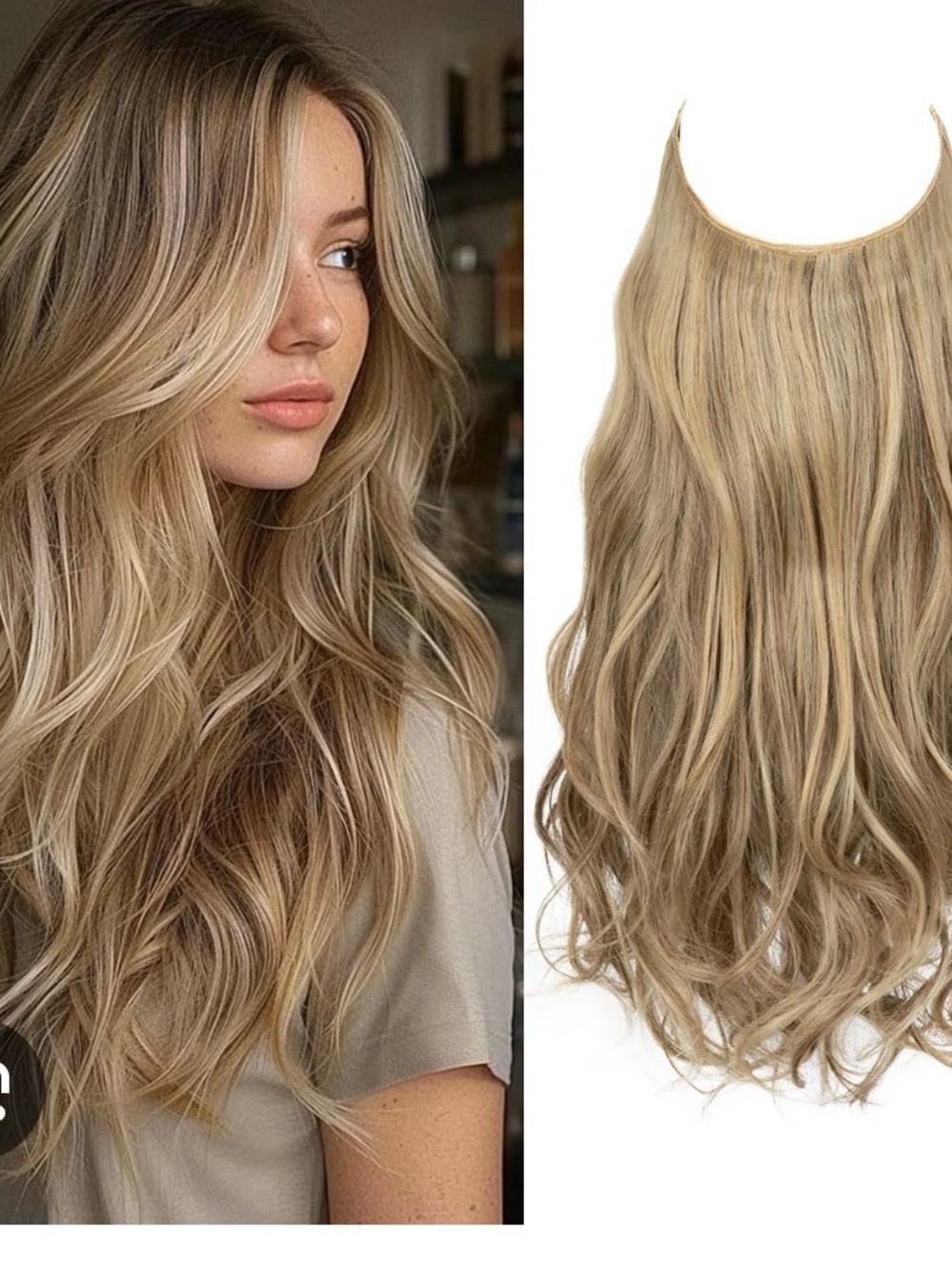 That Hair Halo Extension Blonde Ombré 14” New
